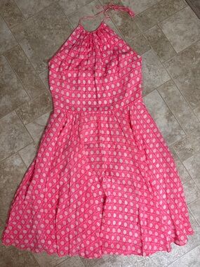 Vineyard Vines Pink and White Patterned Summer Dress